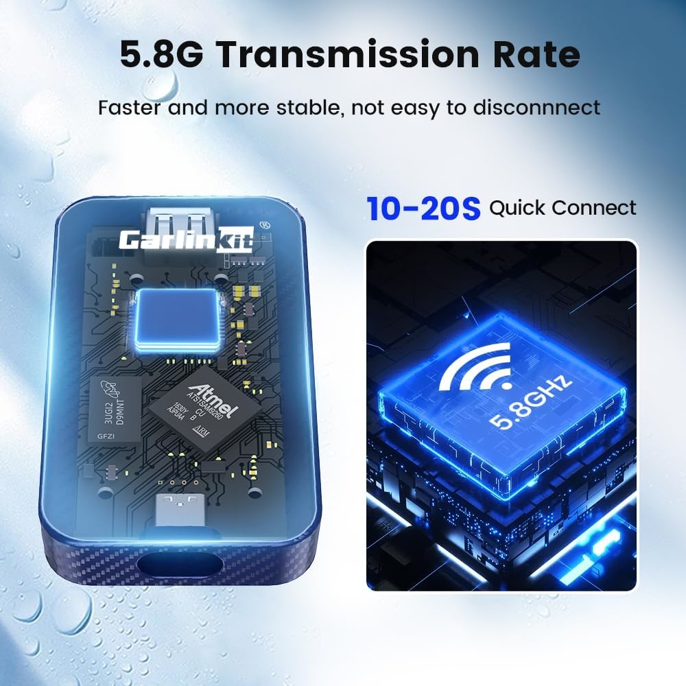 CP2A Wireless Carplay Android Auto 2 In 1 Adapter Dongle Plug and Play iPhone 6 iOS 10 above